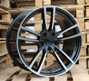 R21x11.5  5X130  ET  55  71.6  B1378  Black Polished (MB)  For PORCH  (P)  (Rear+Front)