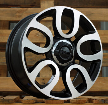 R17x7  5X98  ET  41  58.1  L1291  Black Polished (MB)  For FIAT  (Z5)