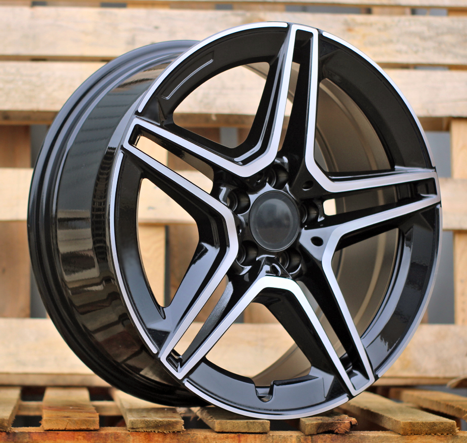 R18x8  5X112  ET  35  66.6  FBX142  Black Polished (MB)  For MER  (K8)  (HYBRID FORGED)
