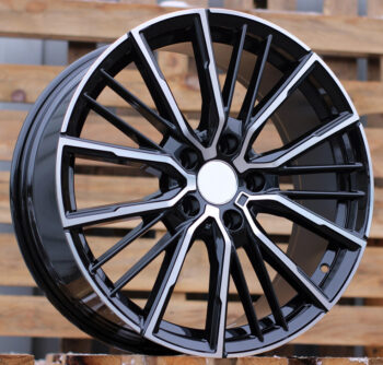 R18x8  5X112  ET  50  66.6  A5824  (IN3612F)  Black Polished (MB)  For BMW  (M)  (HYBRID FORGED)