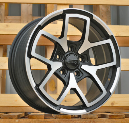 R18x8 5X127 ET 35 71.5 FBX373 Black Polished Half Matt (MBHM) For JEEP (Z4) (HYBRID FORGED)