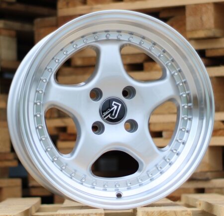 R14x7  4X100  ET  20  67.1  BK660  Silver+Polished Lip (SP)  For BMW  (R)