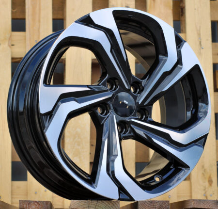 R17x7.5 5X114.3 ET 45 73.1 D2019 Black Polished (MB) For RACIN (Z2+Z6)
