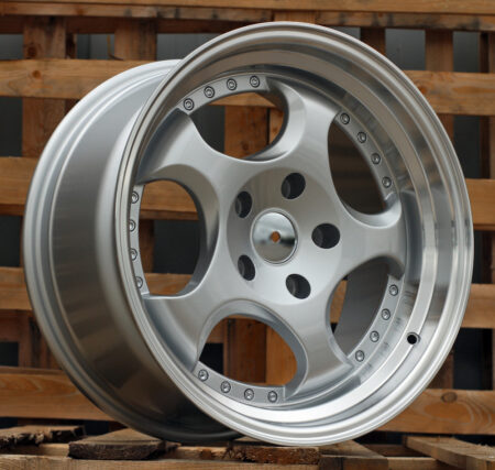 R17x9.5 5X120 ET 20 74.1 L2384 Silver+Polished Lip (SP) For BMW (P1) (REAR+FRONT)