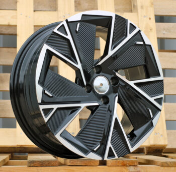 R16x6.5  4X100  ET  37  60.1  IN3625F  (YF5764)  Black Polished (MB)  For RENAU  (Z5)  (HYBRID FORGED New Model)