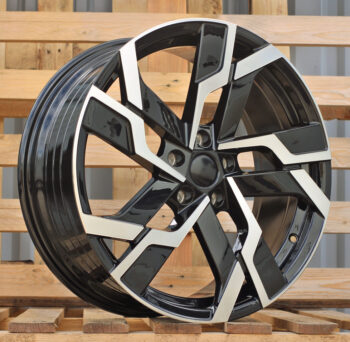 R19x8  5X112  ET  41  57.1  YF5696  Black Polished (MB)  For SKODA  (Z6)  (HYBRID FORGED)