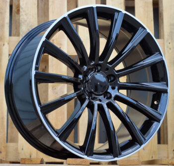 R19x8.5  5X112  ET  36  66.6  B1048  (FBX125)  Black+Polished Lip (BLPL)  For MER  (Z6)  (HYBRID FORGED)