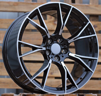 R18x8  5X120  ET  30  72.6  B1617  (IND7046)  Black Polished (MB)  For BMW  (K7)