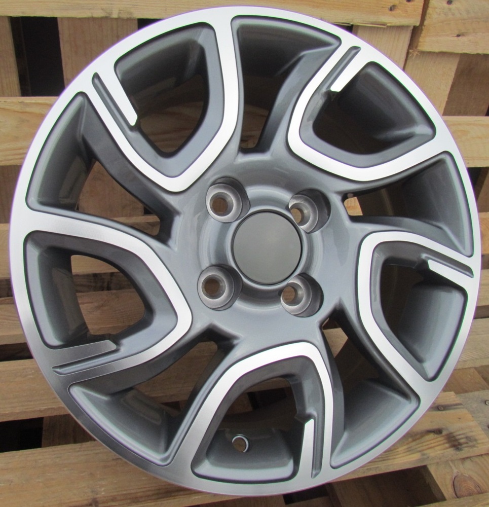 R14x6  4X100  ET  35  54.1  XE186  Grey Polished+Powder Coating (MGPC)  For KIA  (R)