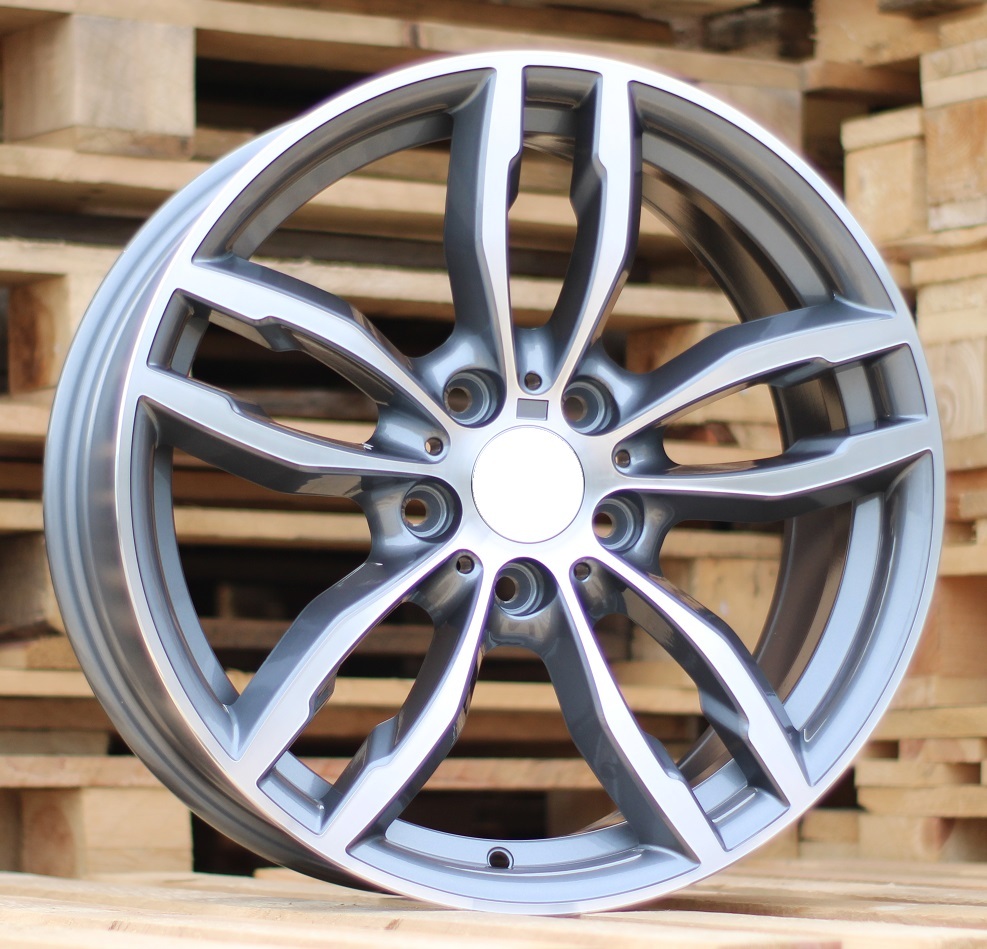 R18x8  5X120  ET  45  72.6  BK921  Grey Polished+Powder Coating (MGPC)  For BMW