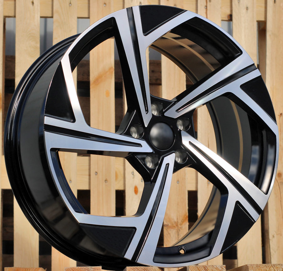 R18x8  5X112  ET  45  57.1  B5851  Black Polished (MB)  For VW  (Z7)