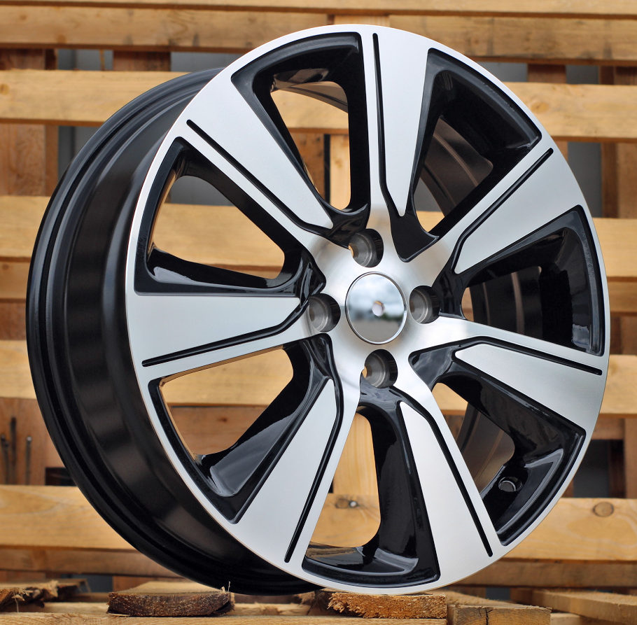 R17x6.5  4X100  ET  45  60.1  L1671  Black Polished (MB)  For RACIN  (P1)