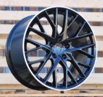 R21x9.5  5X130  ET  65  71.6  B5541  Black+Polished Lip (BLPL)  For PORCH  (K4+M)  (Black Shining+PL Rear+Front)