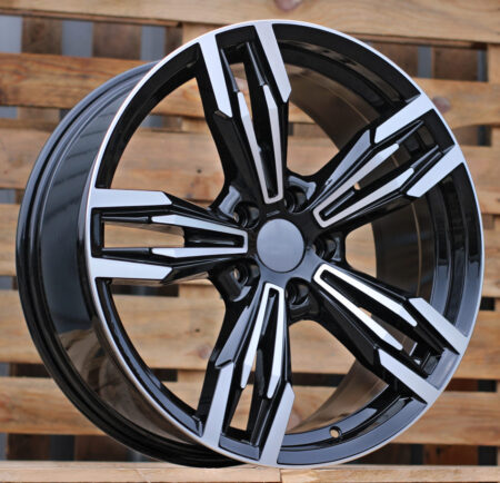 R17x8 5X120 ET 34 72.6 BY983 (BK5730) Black Polished (MB) For BMW (K4+P)