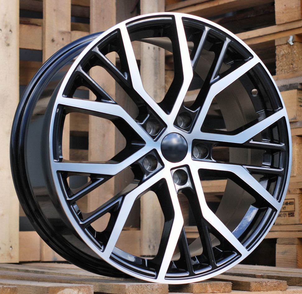 R18x8  5X112  ET  40  57.1  BK713  Black Polished (MB)  For VW  (D1+K4+P)