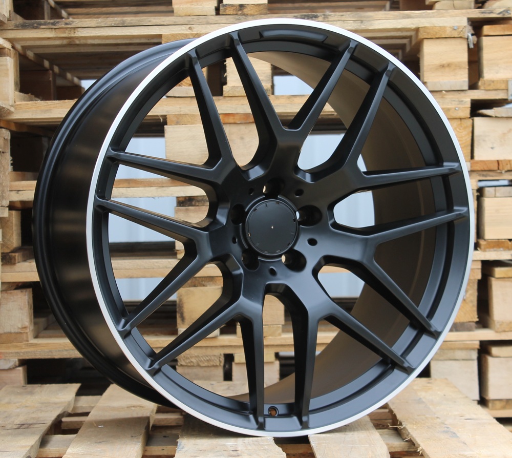 R22x10  5X112  ET  45  66.6  FE115  (IN7039)  Black Matt+Polished Lip (BMPL)  For MER  (P2)