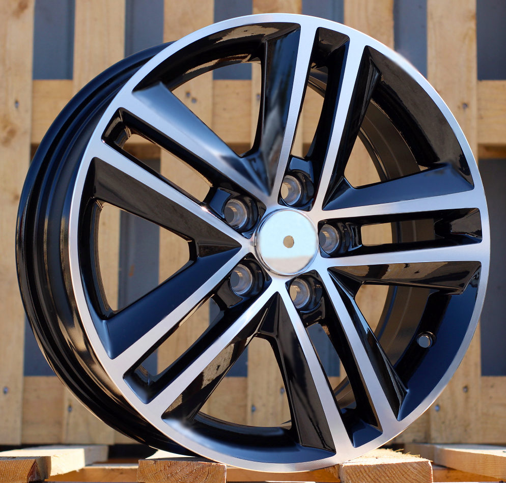 R15x6  5X100  ET  40  57.1  SW110  Black Polished (MB)  For VW  (P1)