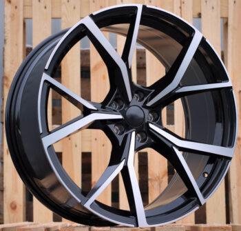 R16x7  5X100  ET  42  57.1  B5801  (FBX256)  Black Polished (MB)  For VW  (Z5)  (HYBRID FORGED)