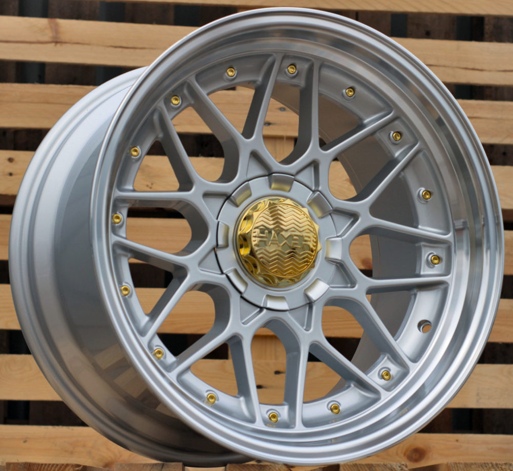 R17x7.5  8X100/114  ET  30  73.1  HX025  (LU1879)  Silver+Polished Lip (SP)  For HAXER  (P1)  (Rear+Front)