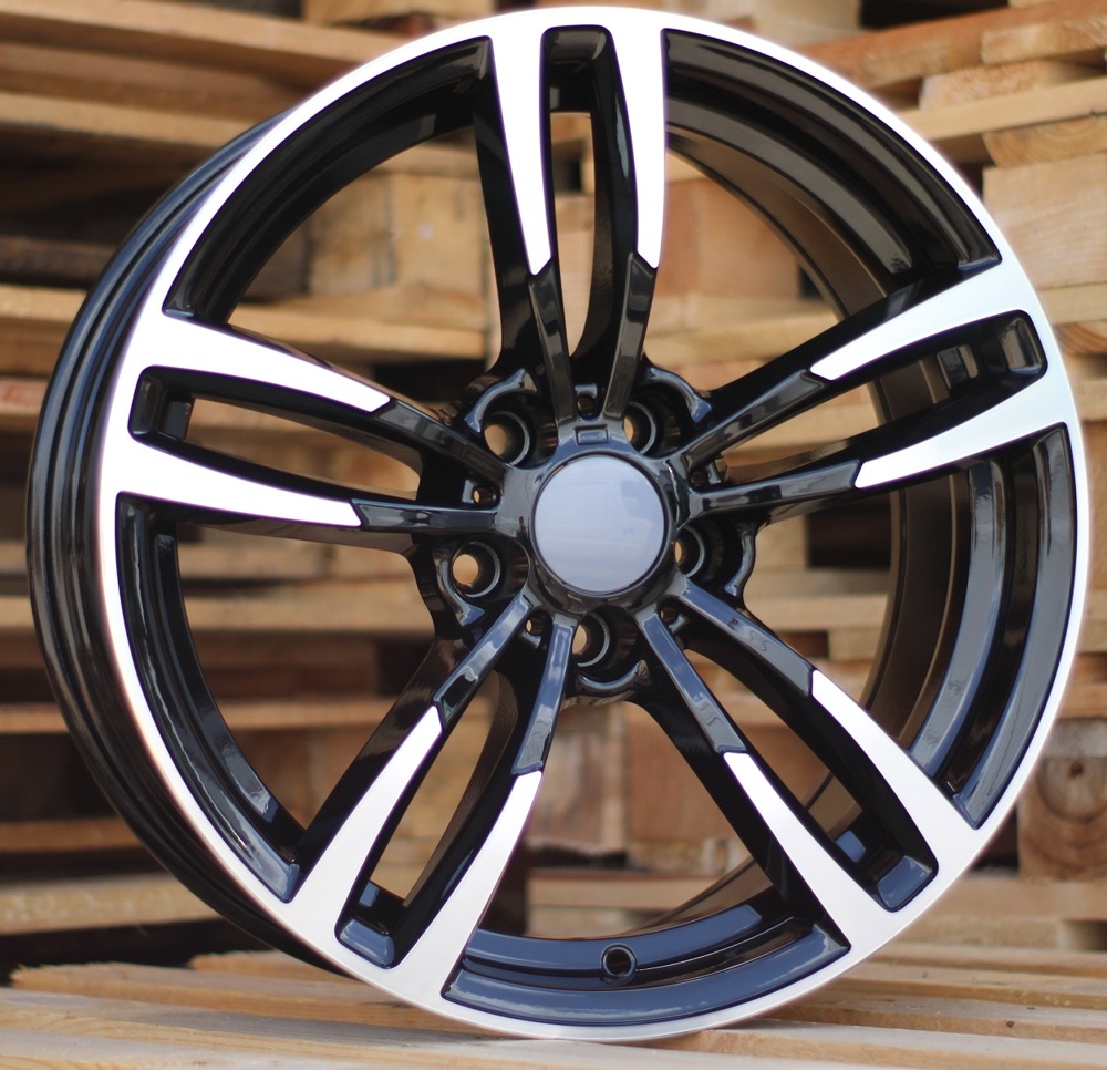 R19x9.5  5X120  ET  40  72.6  BK855  (BY1121)  Black Polished+Powder Coating (MBPC)  For BMW  (P)  (Rear+Front)