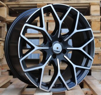R16x5.5  3X112  ET  30  57.1  B1449  Black Polished Half Matt (MBHM)  For SMART  (P2+R+Z1)  (HAXER Front+Rear)