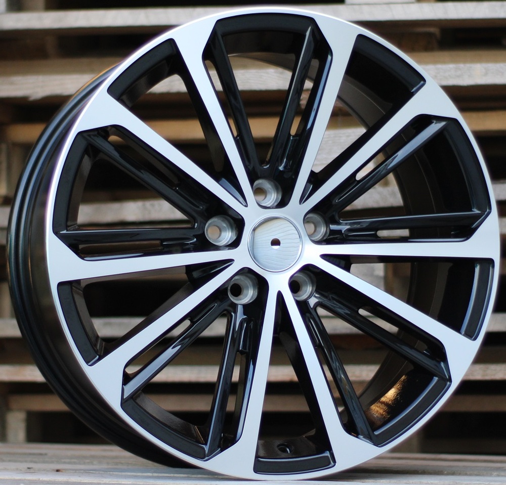 R18x8  5X112  ET  45  57.1  LU980  Black Polished (MB)  For VW  (P1)