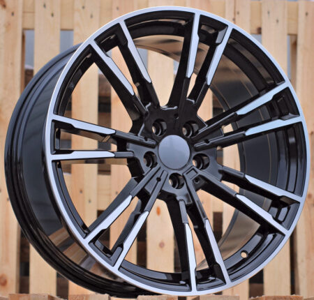 R19x8.5 5X120 ET 33 72.6 A7065 (IN7050) Black Polished (MB) For BMW (M) (Rear+Front)