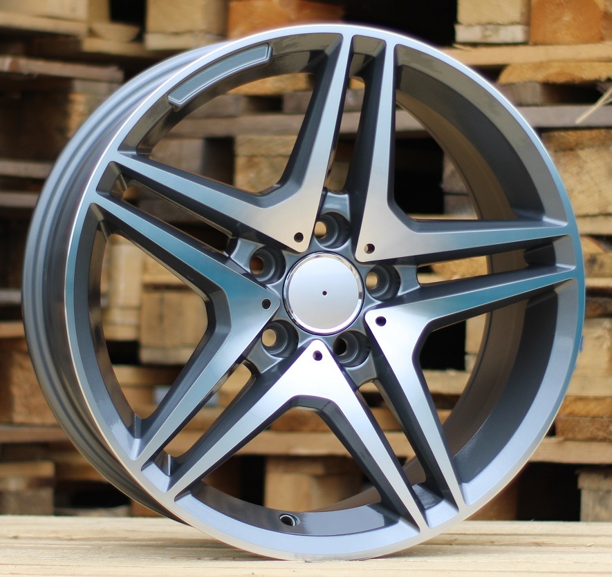 R17x8  5X112  ET  40  66.6  BK443  Grey Polished (MG)  For MER  (R)  ((AKC 75 Eur))