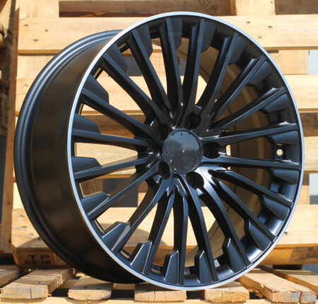 R18x8 5X112 ET 43 66.6 FBX132 Black Half Matt+Polished Lip (BLHMPL) For MER (Z5+K8) (HYBRID FORGED)