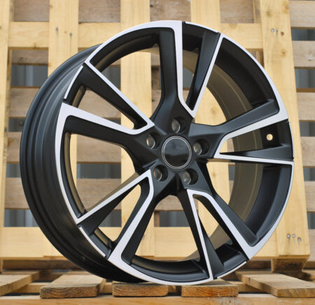 R17x7  5X100  ET  46  57.1  IN3627F  (YF5767)  Black Polished Half Matt (MBHM)  For SKODA  (Z5)  (HYBRID FORGED)