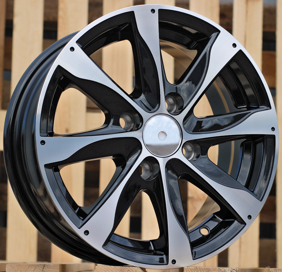 R13x5.5  4X100  ET  38  67.1  XF184  Black Polished (MB)  For RACIN  (R)