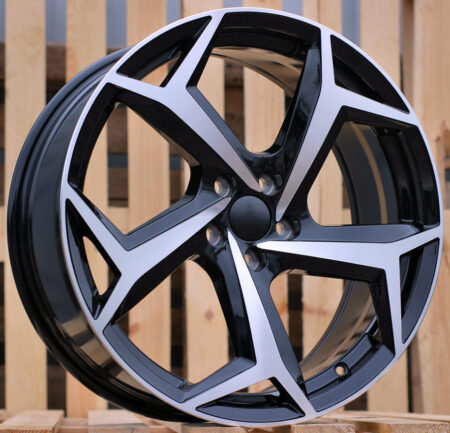 R17x7  5X100  ET  41  57.1  B5340  (IN5339)  Black Polished (MB)  For VW  (Z5)