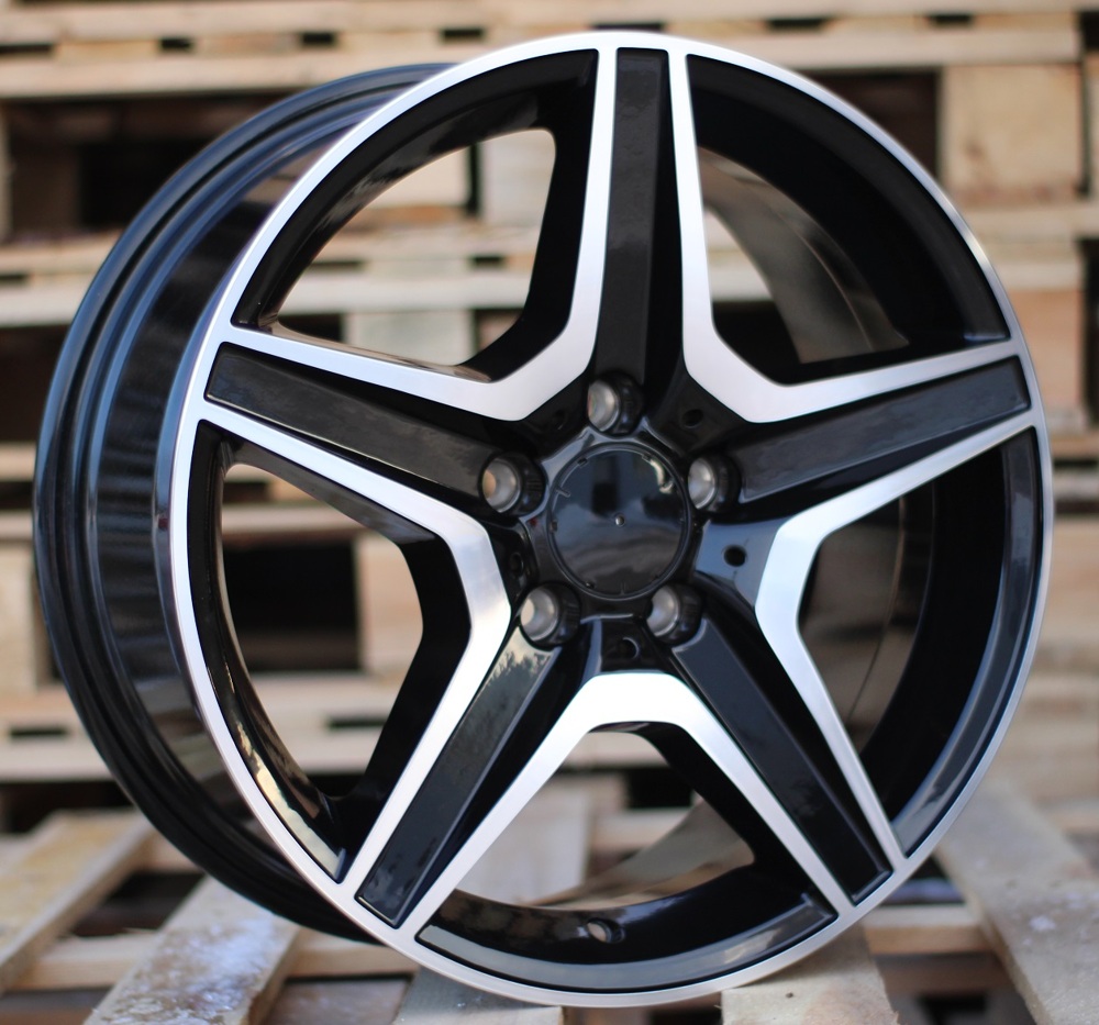 R17x7.5  5X112  ET  45  66.6  XF651  Black Polished+Powder Coating (MBPC)  For MER  (R)