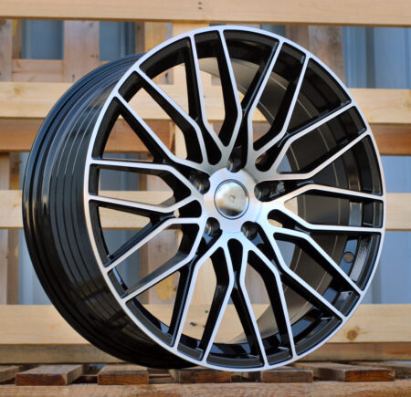 R19x8.5 5X112 ET 40 66.5 YF0435 Black Polished (MB) For RACIN (K7) (HYBRID FORGED)