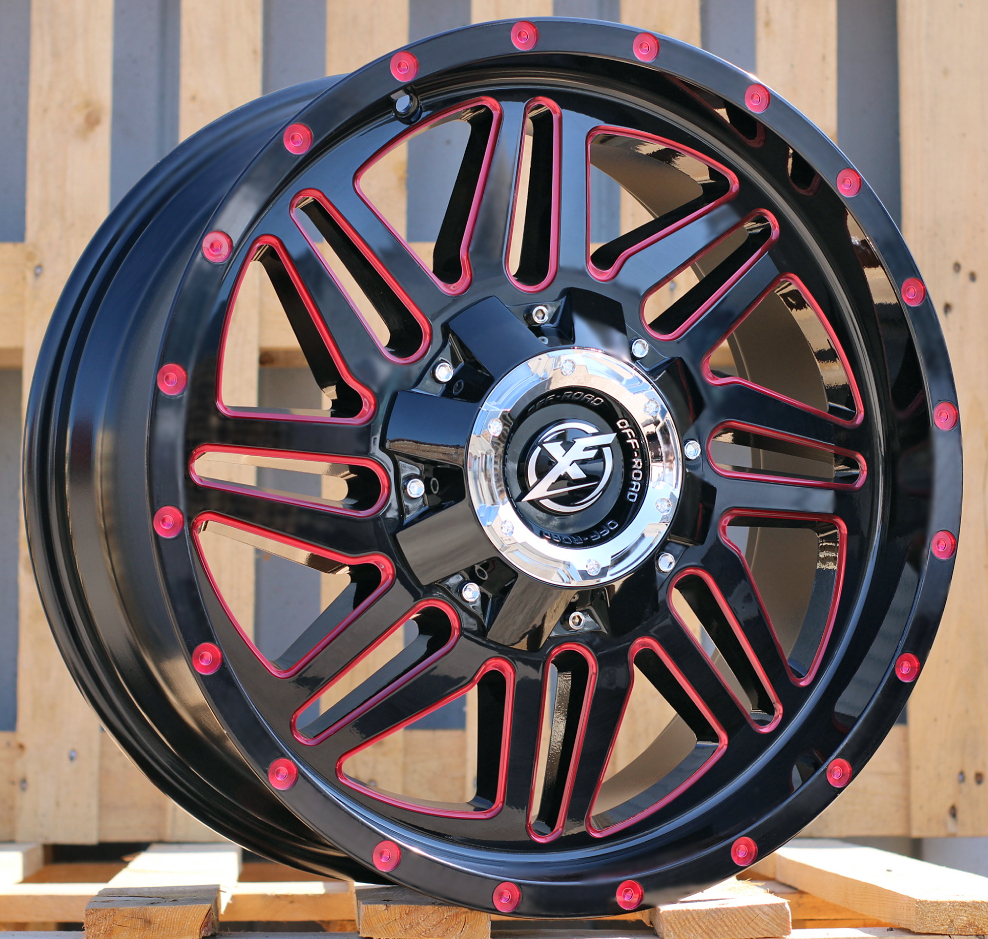 R20x9  10X139/150  ET  0  110.1  L1444  Black Matt (BM)  For 4X4  (K3)  (RED Milling)