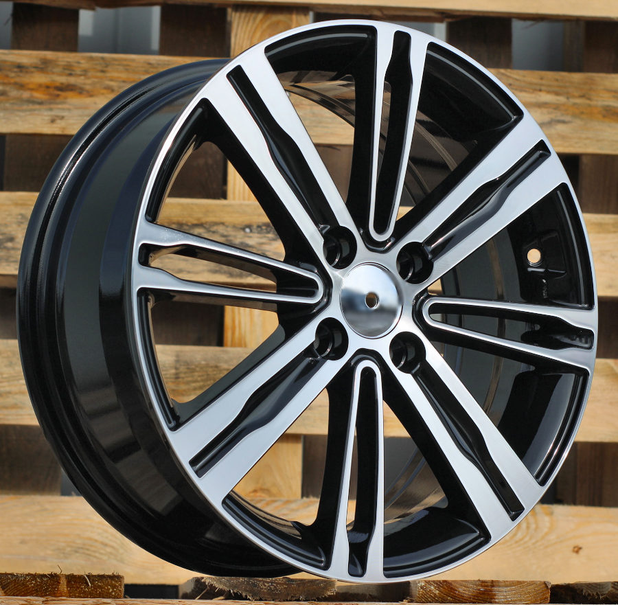 R15x6  4X100  ET  48  54.1  B5834  Black Polished (MB)  For KIA  (D1+P)