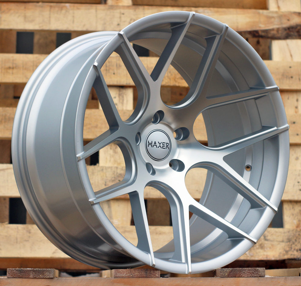 R20x9  5X120  ET  15  74.1  SSA03  (HX022)  Polished Silver Half Matt (MSHM)  For HAXER  (Z7+M)  (Rear+Front)