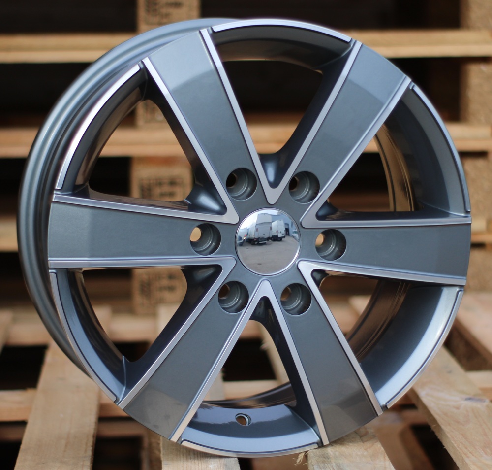 R16x7  6X130  ET  60  84.1  BK474  Grey Polished+Powder Coating (MGPC)  For MER  (K3+L1)  (4x4 (max 1250kg))