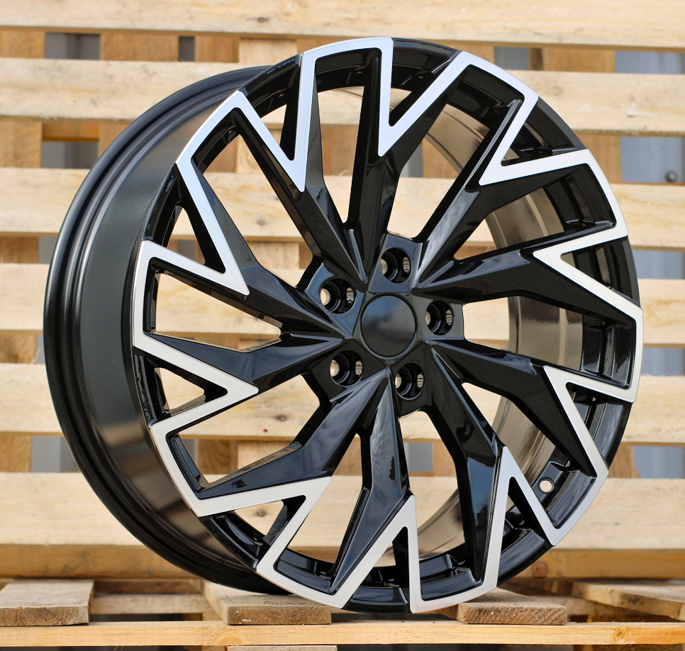 R19x8  5X112  ET  44  57.1  FBX423  Black Polished (MB)  For SKODA  (M)  (HYBRID FORGED)