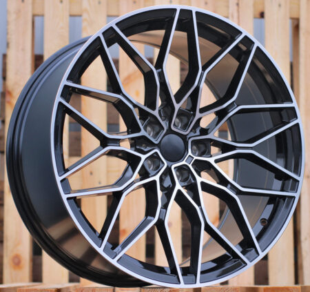 R20x9.5 5X120 ET 38 72.6 IN292 (IN0292) Black Polished (MB) For BMW (P1+P2+Z5) (Rear+Front)