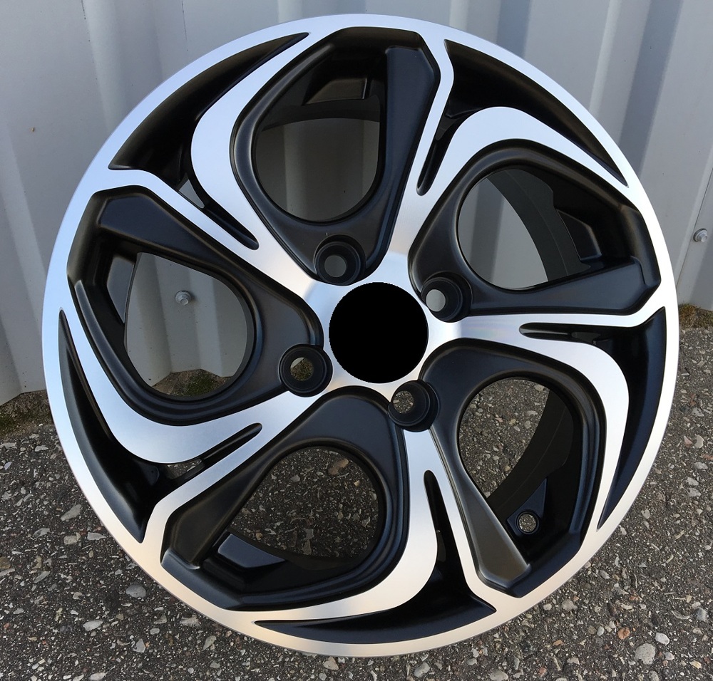 R14x5.5  4X108  ET  35  63.3  BY980  Black Polished Half Matt (MBHM)  For FORD  (P)