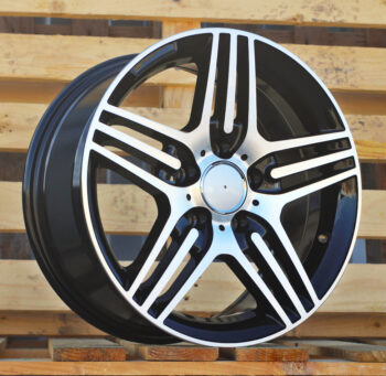 R16x7.5  5X112  ET  35  66.6  DW202  (BK146)  Black Polished (MB)  For MER  (R)  ((AKC 65 Eur))