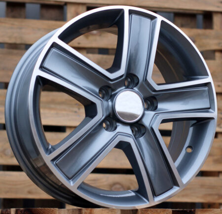 R16x6.5  5X120  ET  45  65.1  BK473  Grey Polished (MG)  For VW  (L5)  (4x4 (max 1250kg))