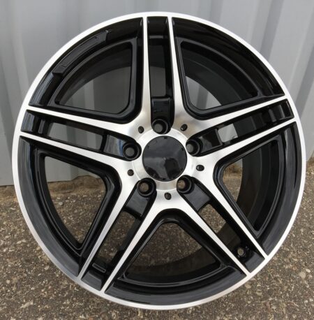 R17x7.5 5X112 ET 45 66.6 SSA02 Black Polished (MB) For MER (Z1)