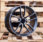 R20x9.5  5X112  ET  45  66.6  B5610  (IN5443)  Black Half Matt+Polished Lip (BLHMPL)  For MER  (K7)  (Rear+Front)