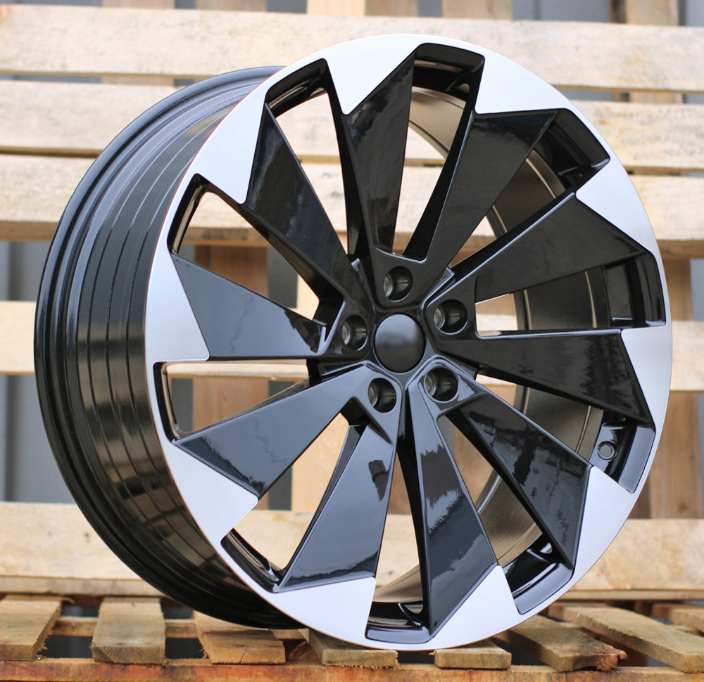 R21x8.5  5X112  ET  40  57.1  I1141  Black Polished (MB)  For SKODA  (K7)  (Enyaq (Front+Rear))