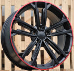 R18x7.5  5X112  ET  45  57.1  B1415  Black Half Matt (BLHM)  For VW  (Z2)  (Red Line)