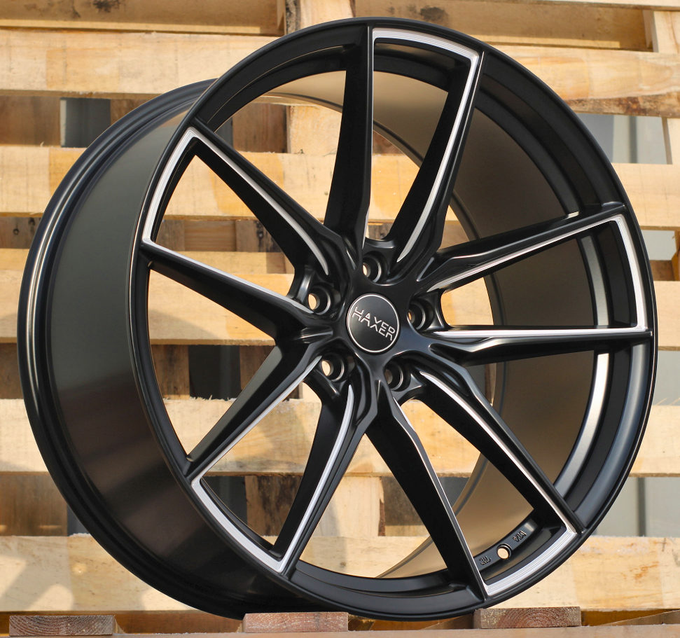 R21x9  5X112  ET  28  66.6  HX045  Black Half Matt (BLHM)  For HAXER  (Z2)  (Milling (Front+Rear))