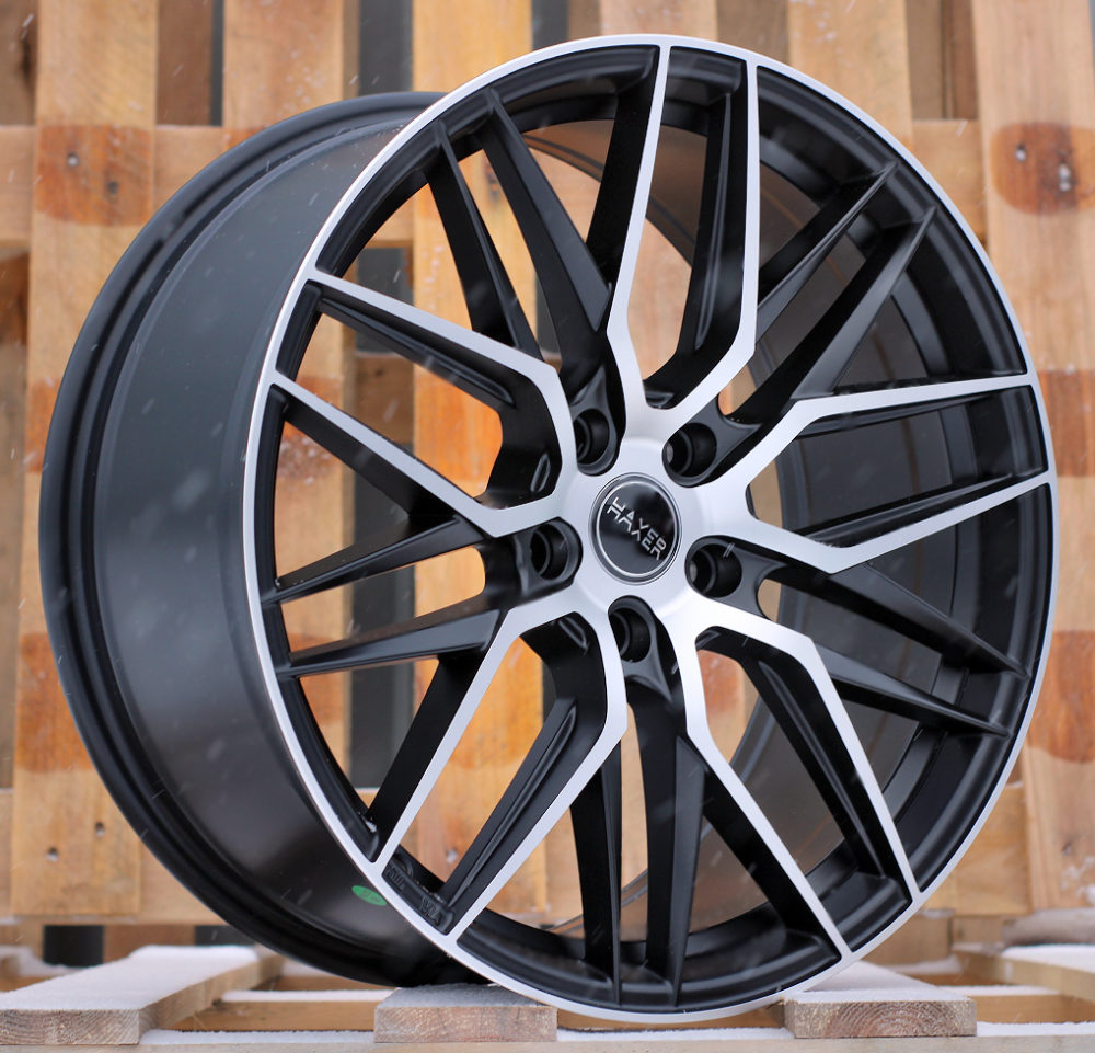 R19x8.5  5X114.3  ET  40  73.1  HX035  (B5902)  Black Polished Half Matt (MBHM)  For HAXER  (P2+K4)