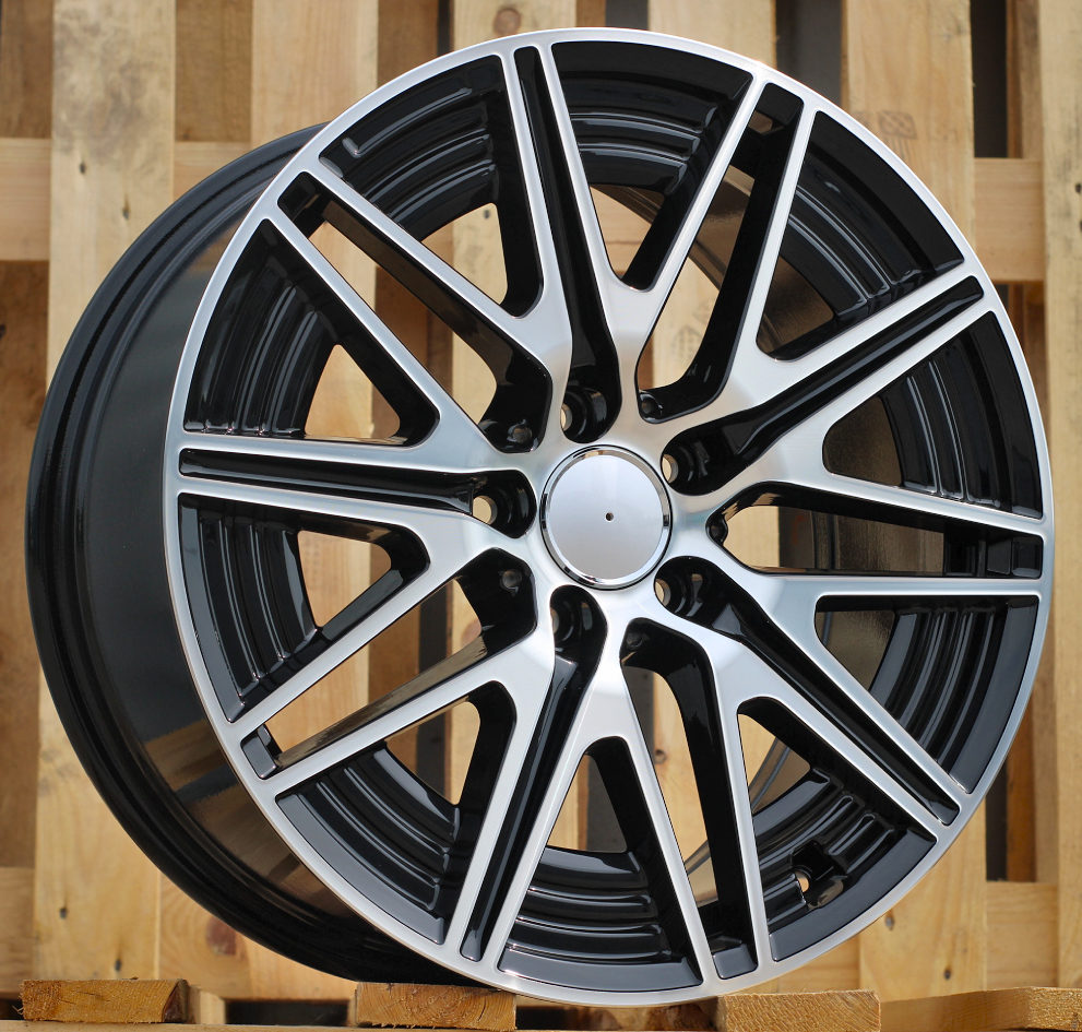 R18x8.5  5X112  ET  52  66.5  Y0102  Black Polished (MB)  For MER  (K4)  (NEW Model C-Class (Front+Rear))